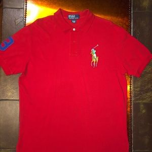 Polo by Ralph Lauren Red Large Classic Polo Shirt